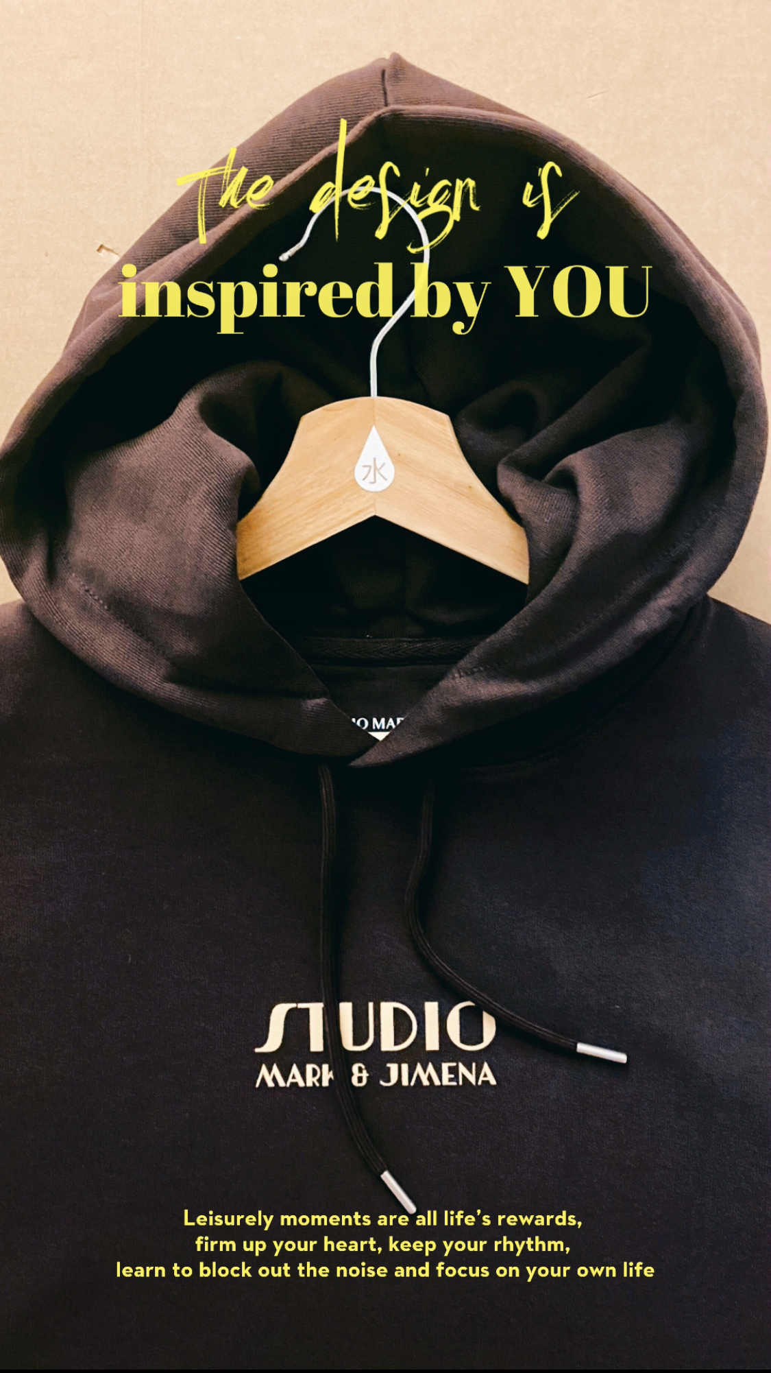 Alt Text: Red Brown Sustainable hoodie, Our Story 2024