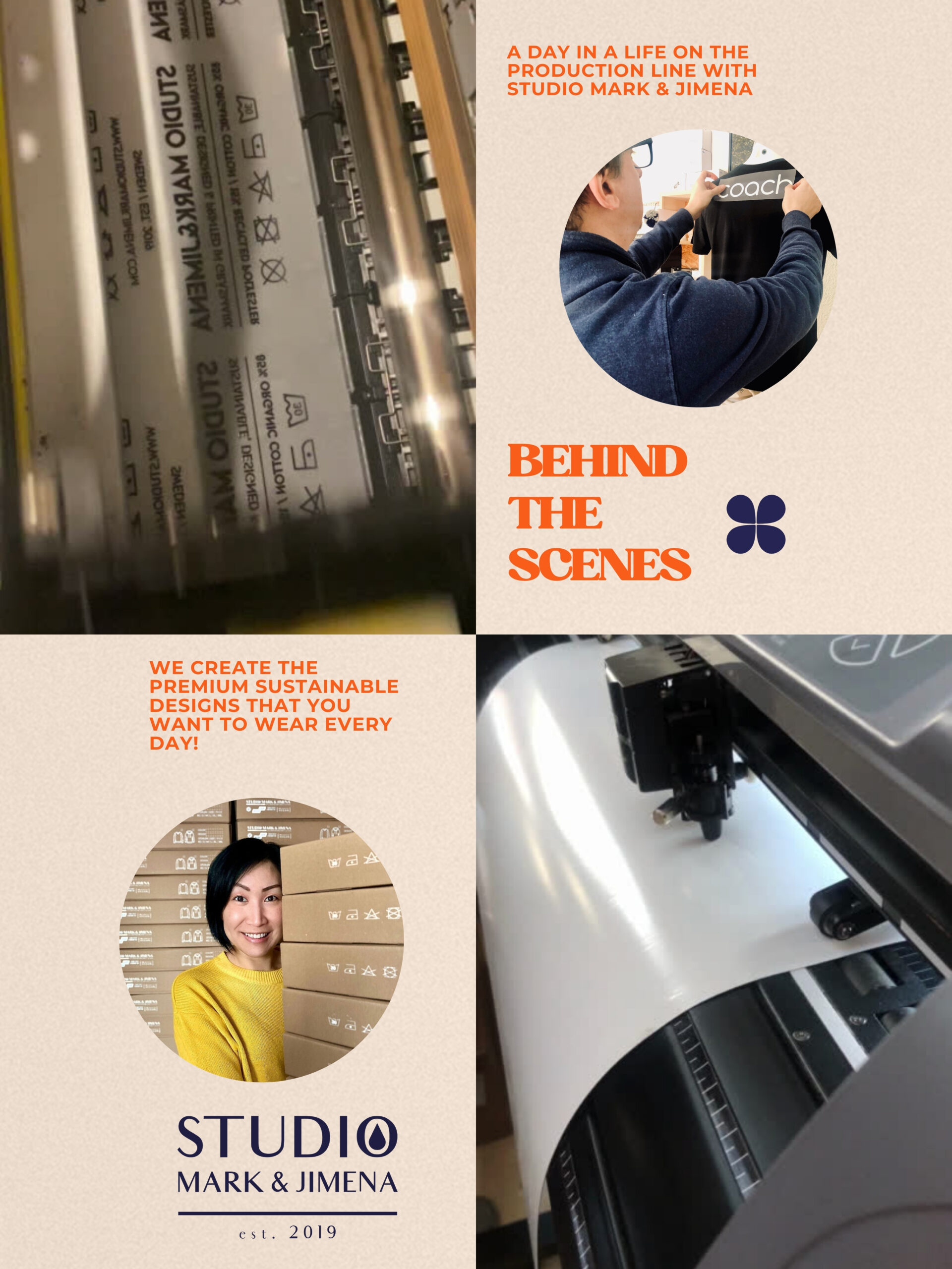 Produktion hos Studio Mark & Jimena, hållbart mode, Värmland